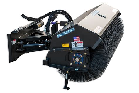 power angle broom skid steer|skid steer power broom attachment.